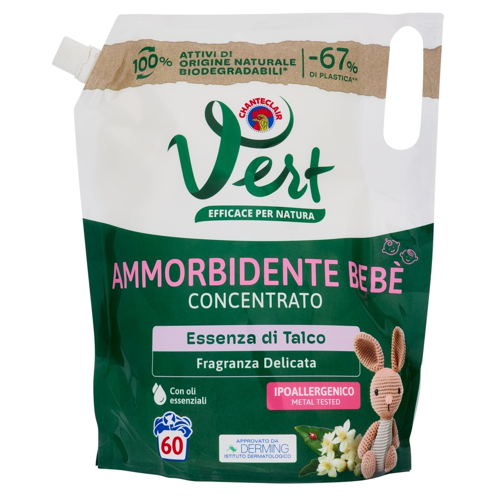 Vert di Chanteclair Ammorbidente Bebè Concentrato Essenza di Talco 1200 ml